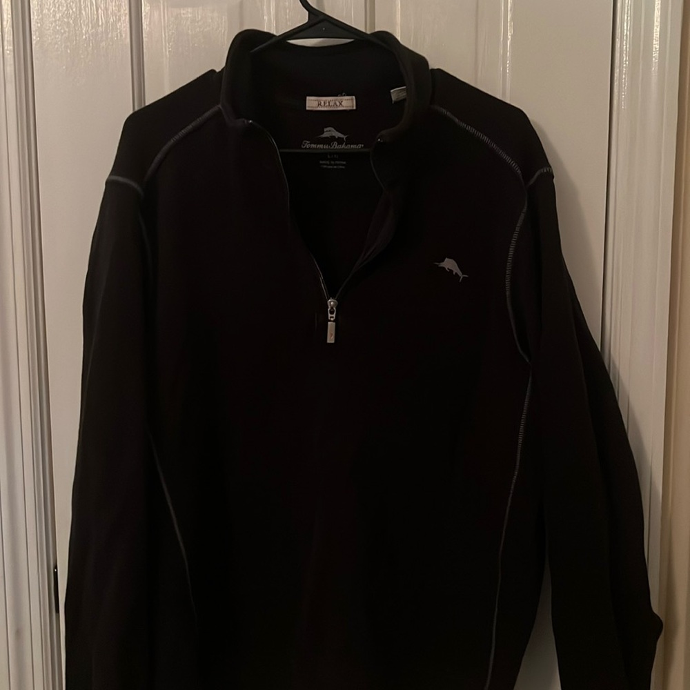 Black quarter zip. Tommy Bahama relax.